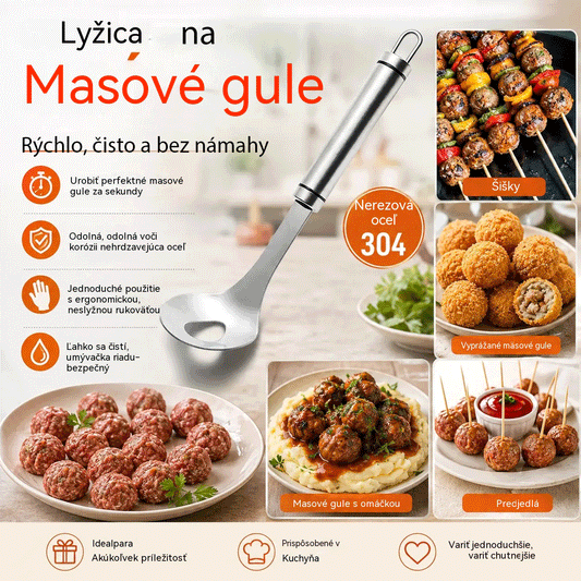 🍖【2 kusy】Forma na masové koule z nerezavějící oceli 304 – ideální pro přípravu masových a rybích koulí, dokonalá pro domácí vaření. 🥄