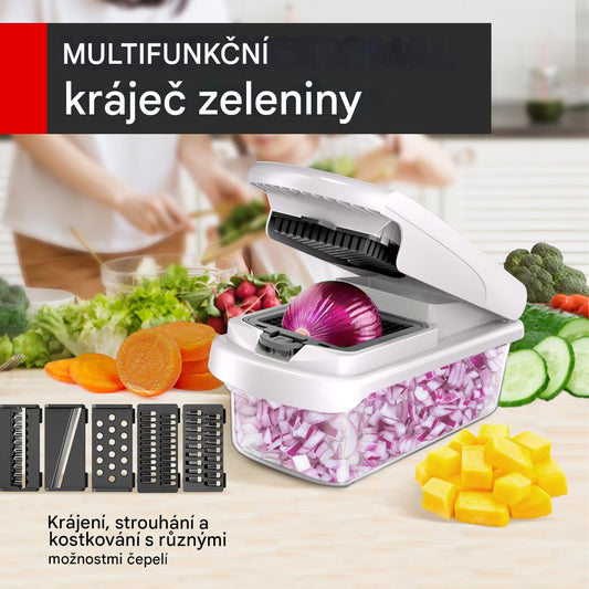 🥕🥕 Sekáček na zeleninu 15 v 1 | Multifunkční sekáček na potraviny s nádobou