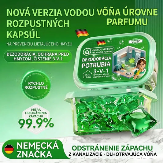 Dvě balení (100 tablet) Bioenzymové kapsle účinně odstraňují zápach z kanalizace.