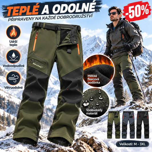 🏃♂️【S–5XL】2026 Nové pánské outdoorové kalhoty na podzim a zimu - teplé, fleecové, nepromokavé a větruodolné
