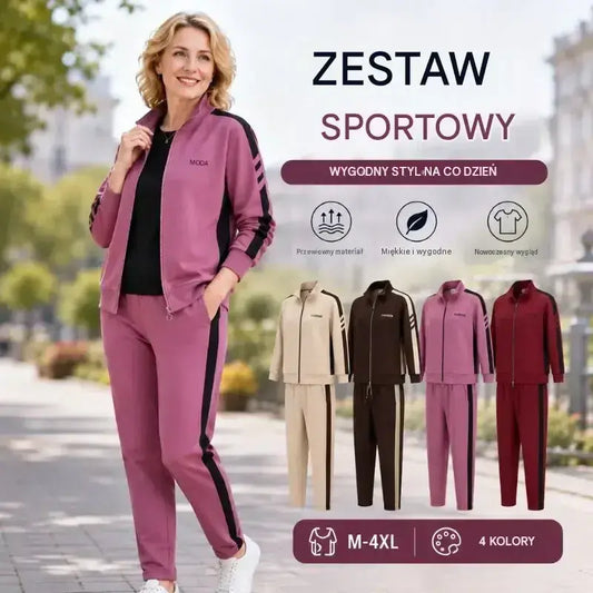 🔥Časově omezená speciální nabídka🔥【M-5XL】【Bunda + kalhoty】😍 Nový podzimní ležérní sportovní set, velká velikost