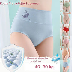 💖【Sada 6 ks】🎁 [40–100 kg] Bavlněné tvarovací kalhotky s vysokým pasem – Skvělá nabídka