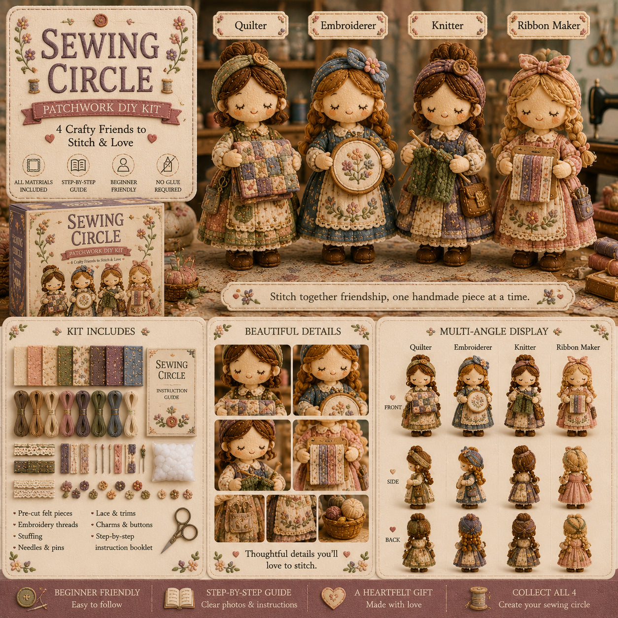 🎁Poslední den: Využijte slevu 49 %! 🧵 Miniaturní patchworková sada ze série Miniature World.
