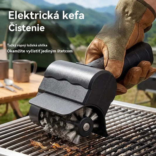 🔋🧹 Bezdrátový elektrický čistící kartáč na gril – lithiová baterie, multifunkční a snadno použitelná 🔥🍖