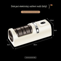 ⏳ Časově omezená sleva 49 %! 🔪 Multifunkční akumulátorový elektrický brousek na nože, dobíjecí ✨