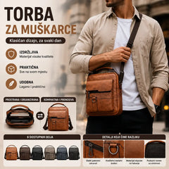 🔥Nová akce 50% sleva 👜 Moderní a ležérní kožená taška pro muže, velká kapacita