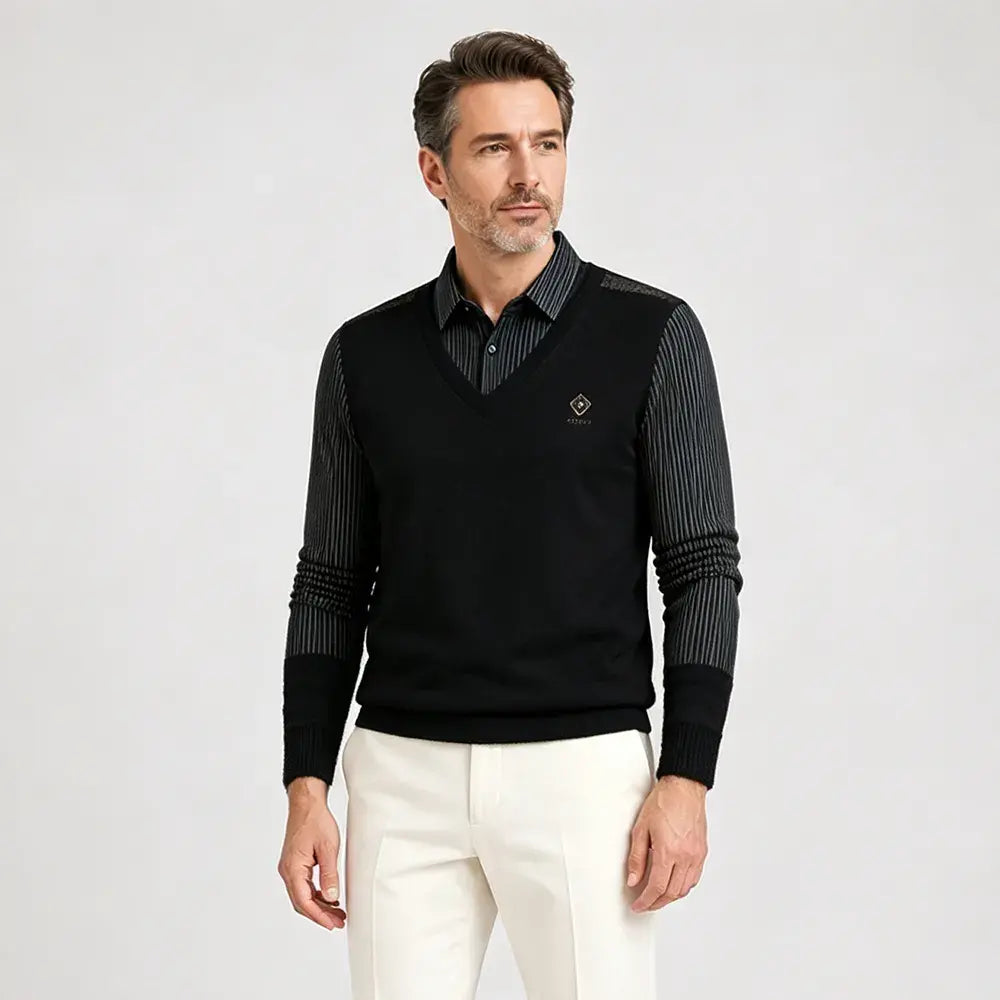 👔【M-4XL】Nové pánské zimní polo tričko větších velikostí s límečkem a fleecovou podšívkou.