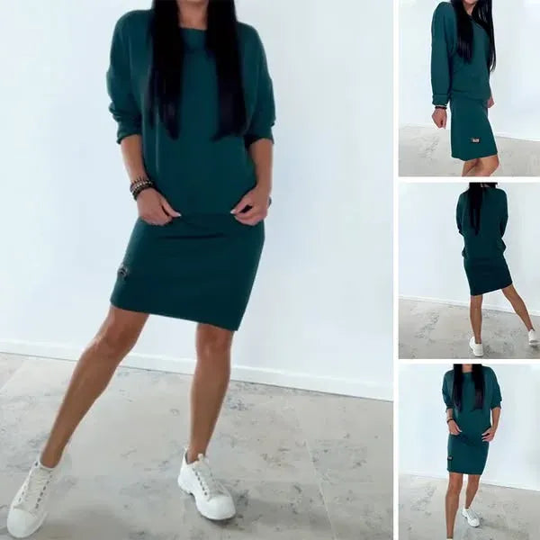 🎁【S-3XL】Nové dámské šaty úzkého střihu z čisté bavlny