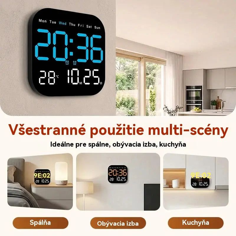 🛏️ Digitální hodiny s dvojím využitím pro domácnost i kancelář