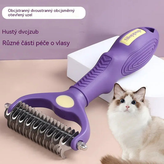 【Kupte 1, dostanete 1 zdarma】Multifunkční hřeben 3 v 1 na rozčesávání zvířecích chlupů, hřeben na odstraňování chlupů pro psy a kočky