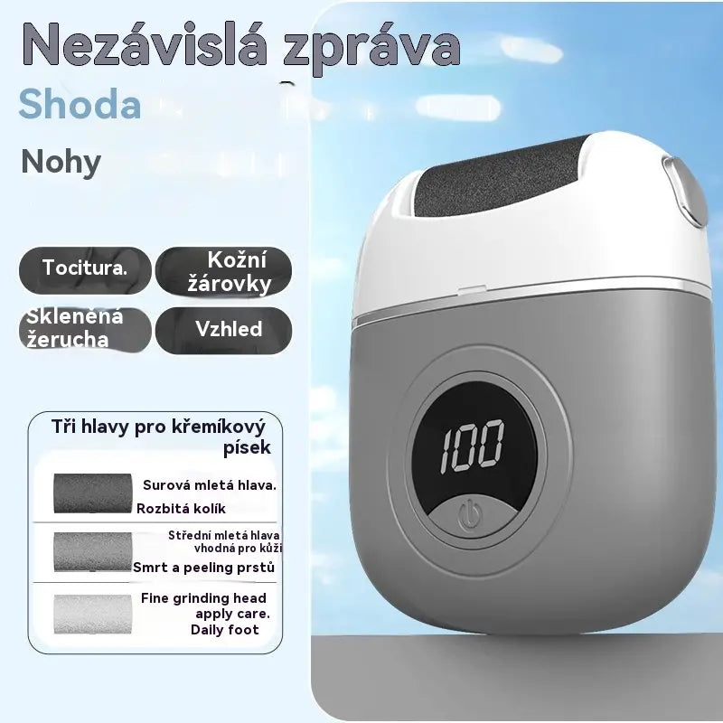 ✨🔥45% sleva za super cenu🔥🦶🛁Nové elektrické kolečko na nohy, odstraňování odumřelé kůže na patách, LED pomocné osvětlení.elektrické kolečko na nohy pro pedikúru