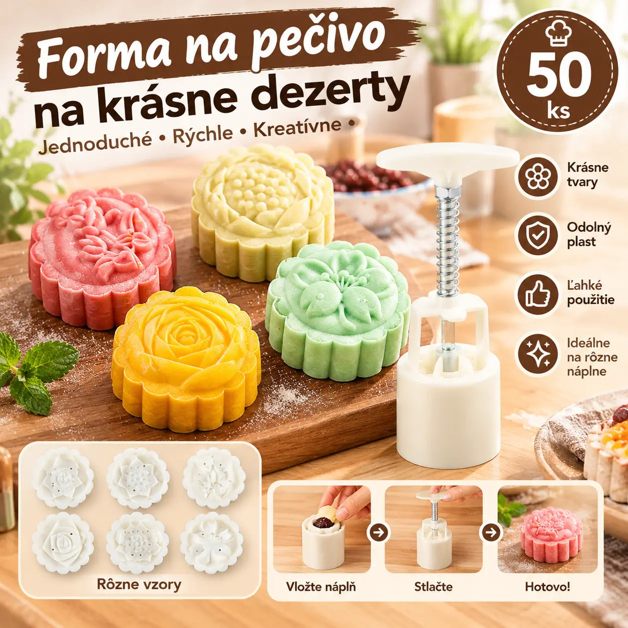 ✨😍Sada foriem na ručné lisovanie cesta, kreatívne formy na pečenie