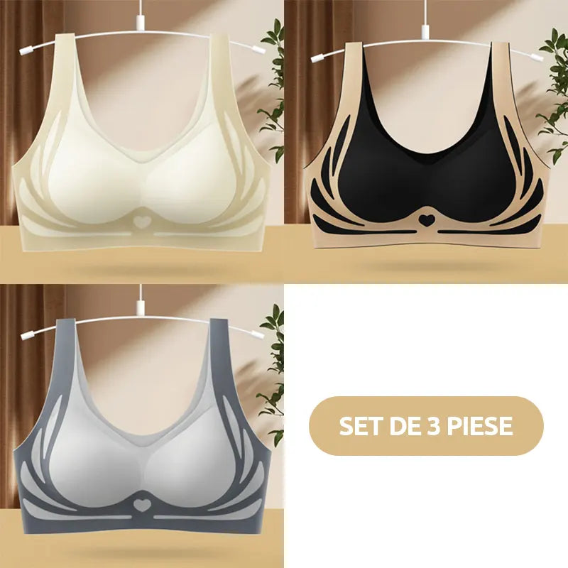 ❤️【Balení 3 kusů】VVysoce elastická bezešvá push-up podprsenka pro větší velikosti ❤️【40-85 kg】
