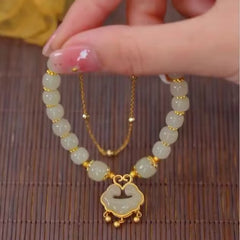 ✨Nový náramek z hetianského nefritu 14K zlata