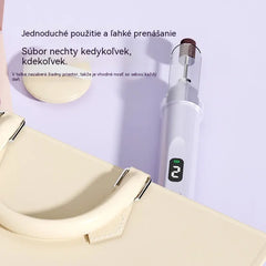 💅Elektrický pilník na nehty 2 v 1 s LED lampou (sušící lampa + 5 leštících hlavic)