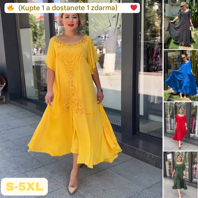 ❤️【S-5XL】nové šaty, plus size, pohodlné a volné🔥Vynikající kvalita👌Perfektně padnou všem typům postav👌