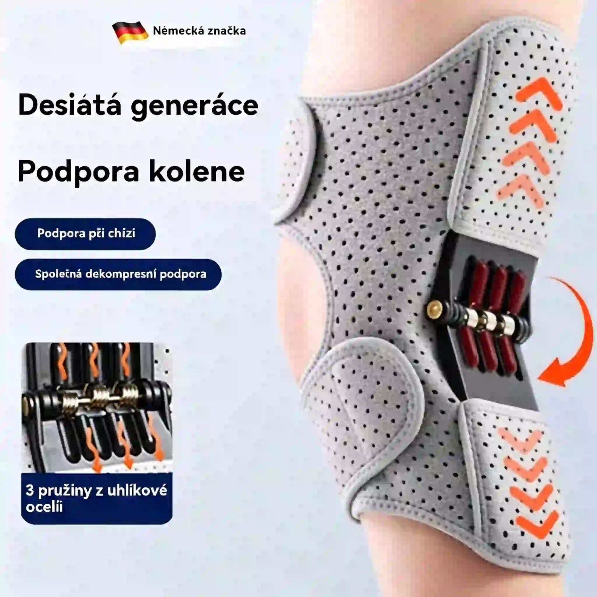🔥Kolenní ortéza s pružinovou podporou