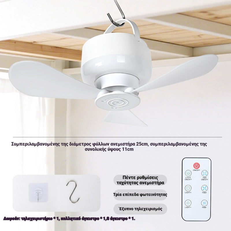 ⏰ Časově omezená nabídka: Nabíjecí stropní ventilátor s LED světlem!