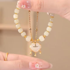 ✨Nový náramek z hetianského nefritu 14K zlata