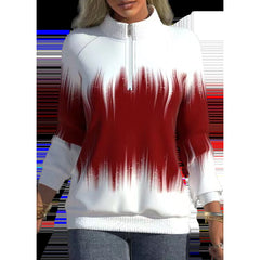 😍 50% sleva 💜【S-5XL】Nová dámská mikina s vysokým výstřihem a gradientními barvami