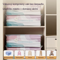 Velké stlačitelné vakuové úložné sáčky: Není potřeba žádné vzduchové čerpadlo, nepropustné, ideální pro úsporu místa v kufru i doma