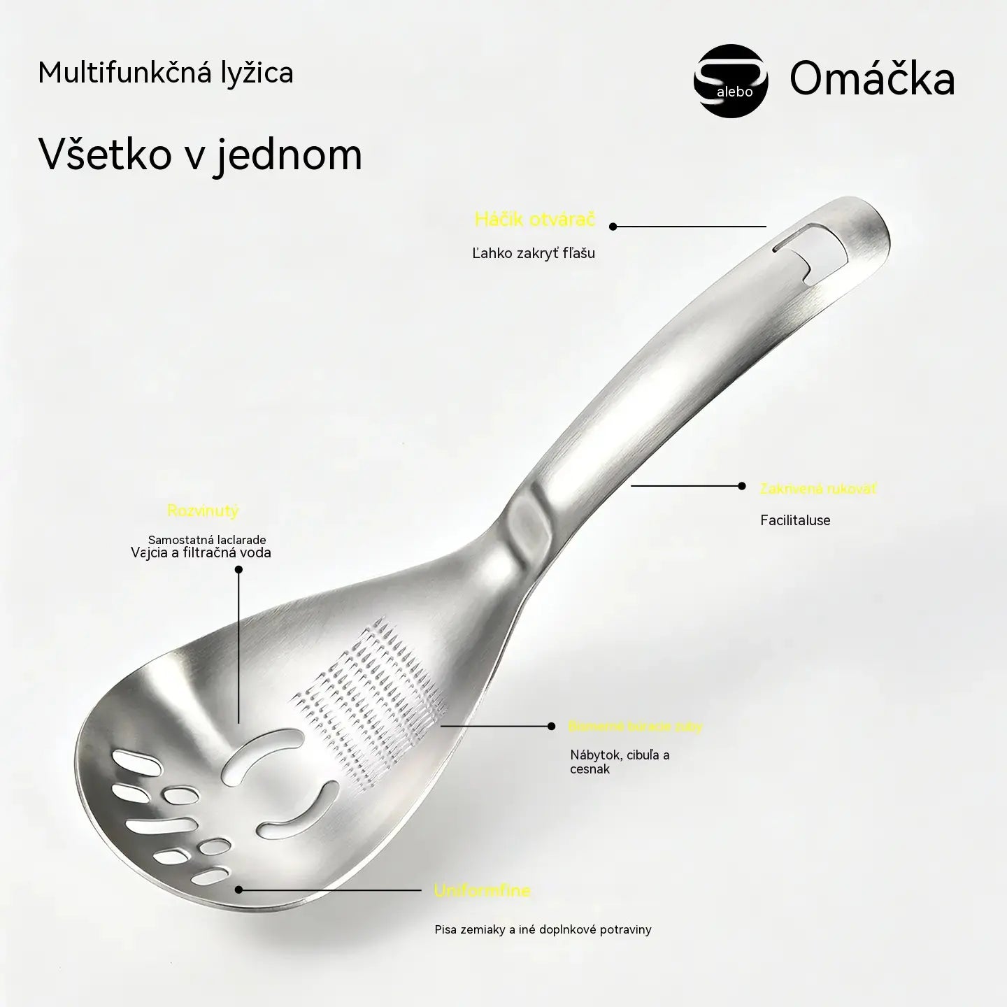 🔥50% sleva🔥🥄Multifunkční lžíce a sítko z nerezavějící oceli 304