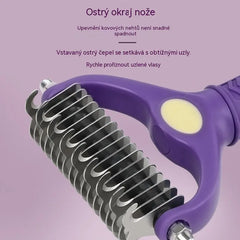 【Kupte 1, dostanete 1 zdarma】Multifunkční hřeben 3 v 1 na rozčesávání zvířecích chlupů, hřeben na odstraňování chlupů pro psy a kočky