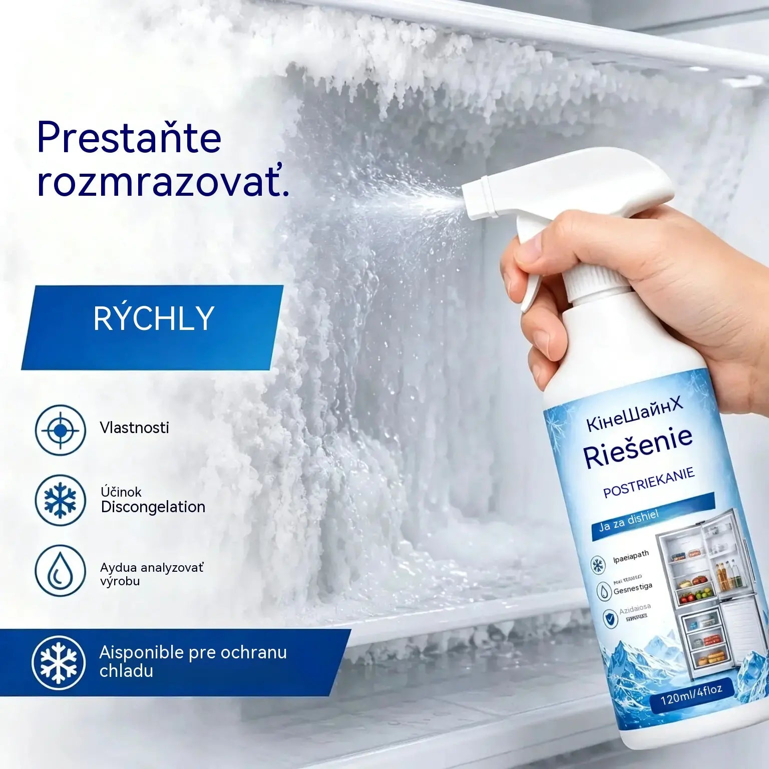 ❄️ Nový sprej na rozmrazování 🧡 Rychle odstraňuje námrazu z mrazničky