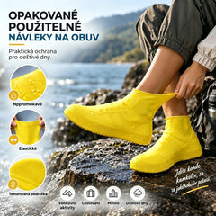 【2 kusy 480 Kč】Chraňte své tenisky před promočením! Odolné nepromokavé návleky na boty: protiskluzové a skladné – snadno je sbalíte do tašky 🌧️