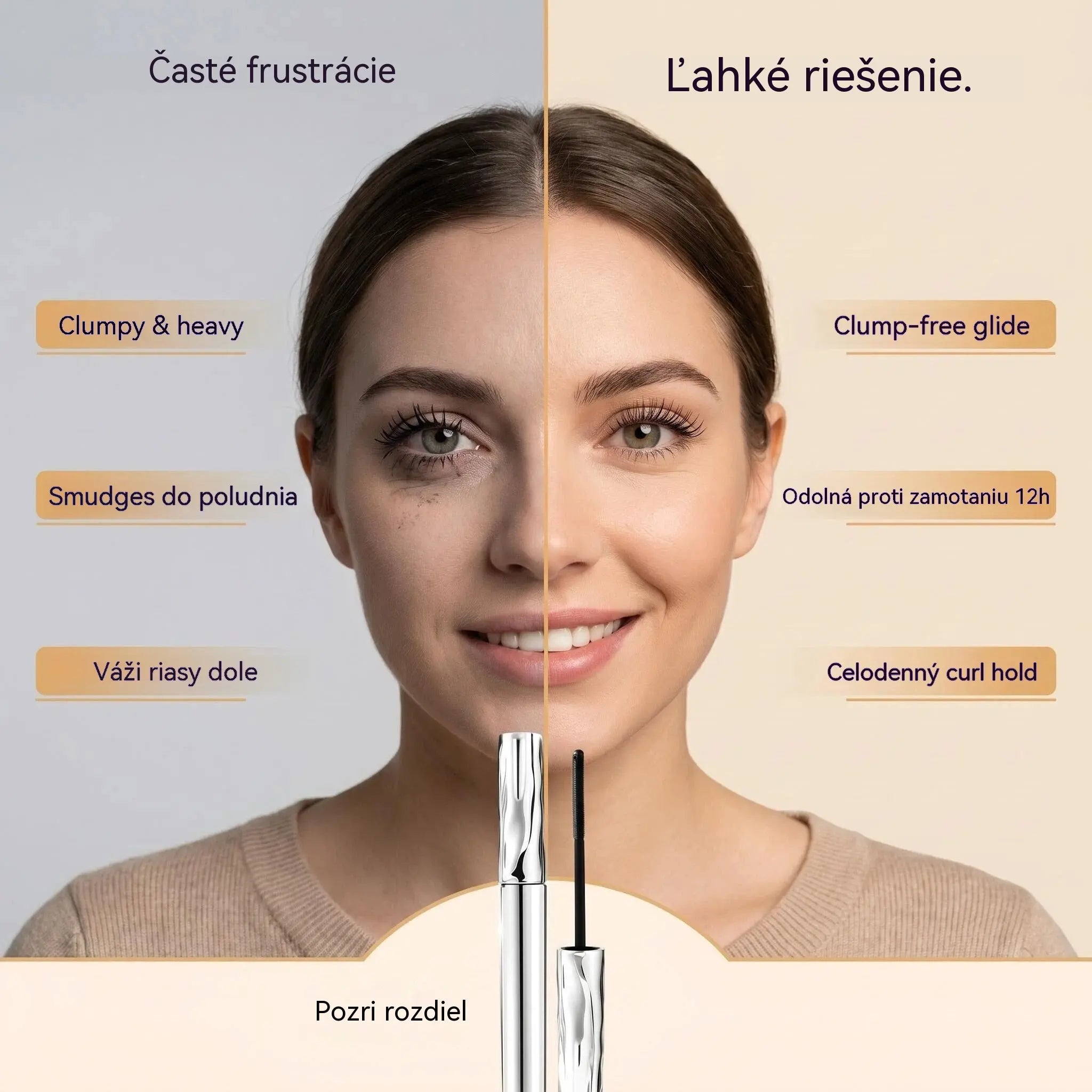 ✨POSLEDNÍ DEN KOUPTE 1 A DOSTANETE 1 ZDARMA!!✨Ultimátní voděodolná a potuvzdorná prodlužující a natočující řasenka👁️