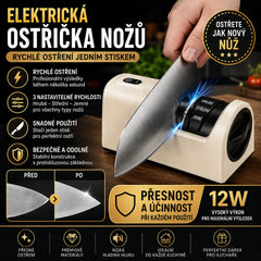 ⏳ Časově omezená sleva 49 %! 🔪 Multifunkční akumulátorový elektrický brousek na nože, dobíjecí ✨