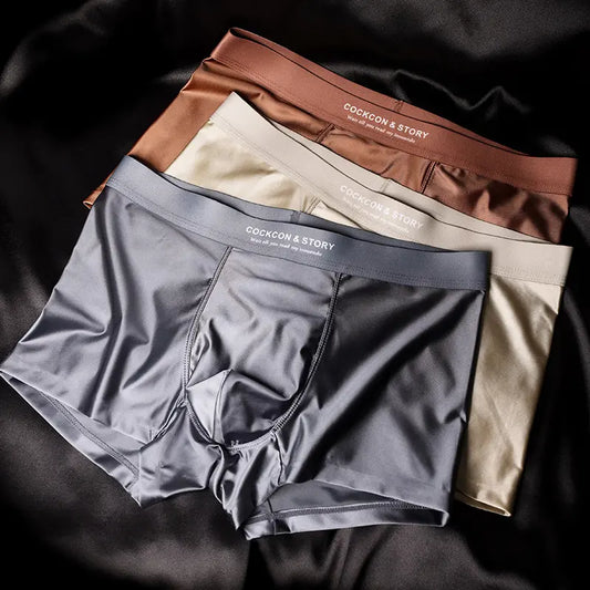 🔥【Sada 6 kusů】S-3XL😎【50% SLEVA】Pánské antibakteriální boxerky 10A — prodyšné, měkké, bezešvé, ledové hedvábí, luxusní satén.