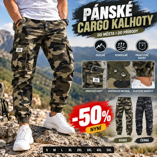 🛠️ SLEVA 50 %! 👖 Odolné taktické pracovní kalhoty – směs nylonu a bavlny, mnoho funkčních kapes, ideální pro práci venku 🌲