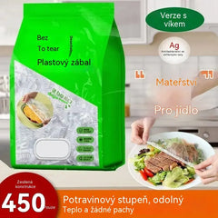 🥗✨ 450 jednorázových víček na potraviny | Pružná víčka na talíře, misky a nádoby