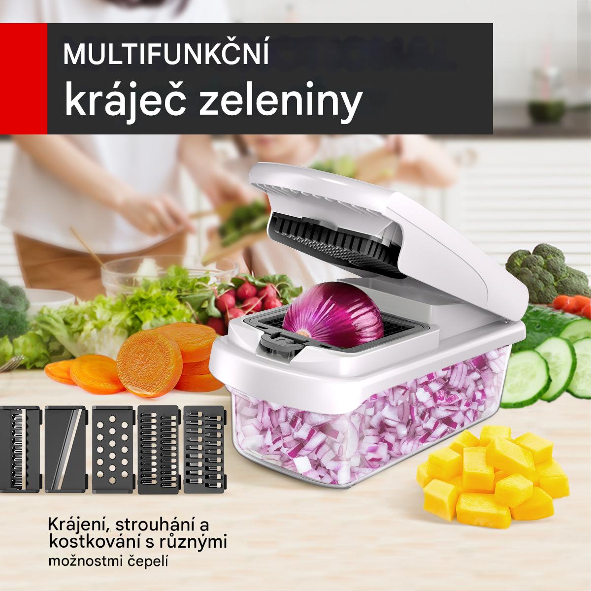 🥕🥕 Sekáček na zeleninu 15 v 1 | Multifunkční sekáček na potraviny s nádobou