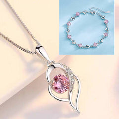 ✨💎 Sada náramků ze stříbra Heart of the Ocean 925 + náhrdelník