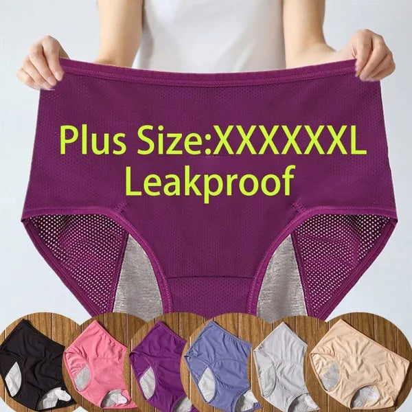 🔥🩲【L-8XL】【6 kusů】2025 nové stylové dámské čisté bavlněné pohodlné prodyšné spodní prádlo s vysokým pasem -4074681
