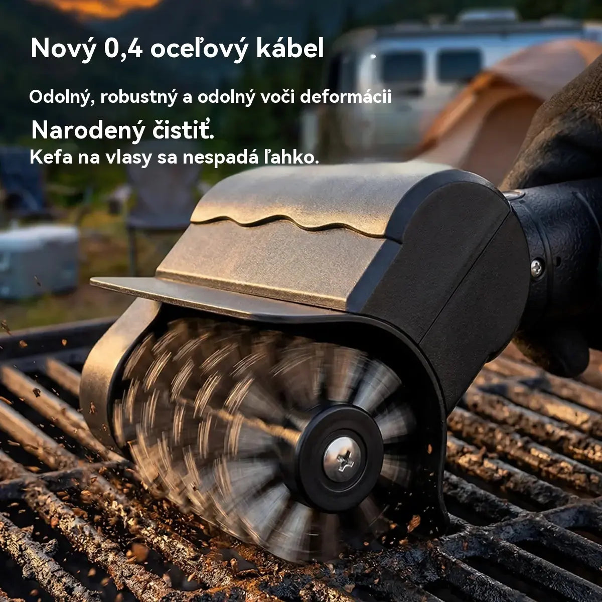 🔋🧹 Bezdrátový elektrický čistící kartáč na gril – lithiová baterie, multifunkční a snadno použitelná 🔥🍖