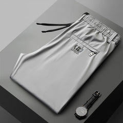 【Kupte 1 a získejte 1 zdarma 】【M–5XL】Letní tenké pánské rovné kalhoty z ledového hedvábí