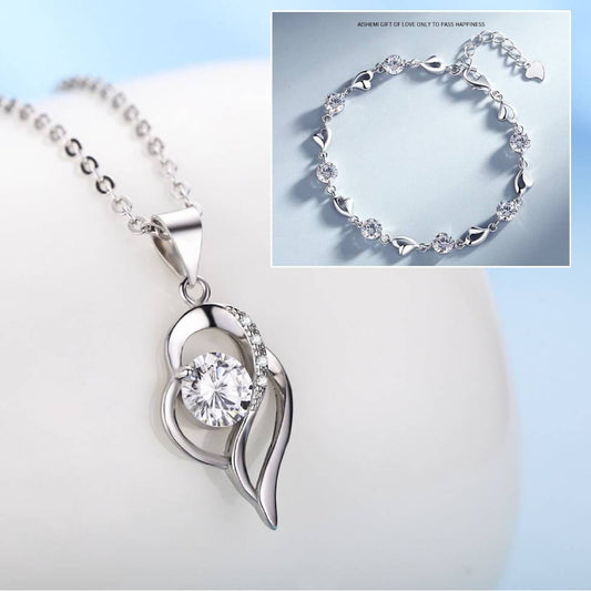 ✨💎 Sada náramků ze stříbra Heart of the Ocean 925 + náhrdelník