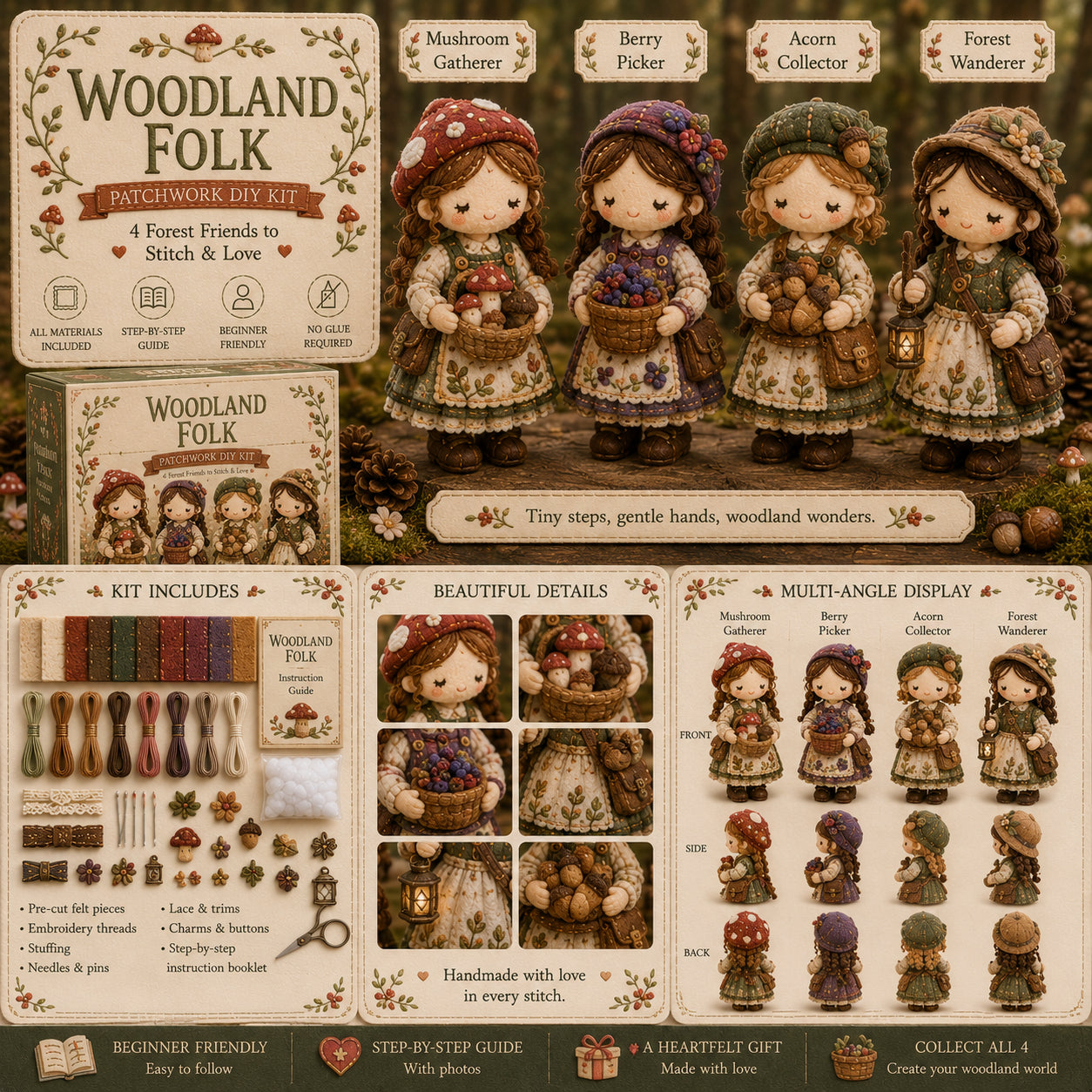 🎁Poslední den: Využijte slevu 49 %! 🧵 Miniaturní patchworková sada ze série Miniature World.