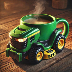 ☕Retro šálek kávy ve tvaru zemědělského traktoru