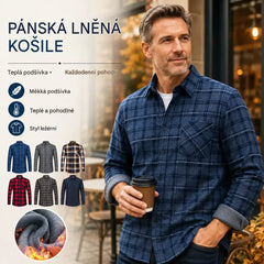 Teplá společenská košile s dlouhým rukávem