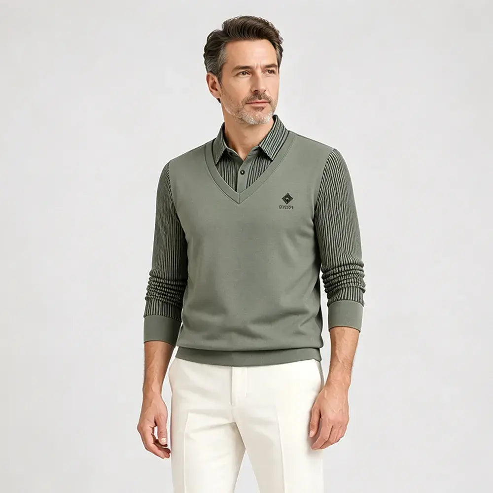 👔【M-4XL】2026 Nové pánské zimní polo tričko větších velikostí s límečkem a fleecovou podšívkou.