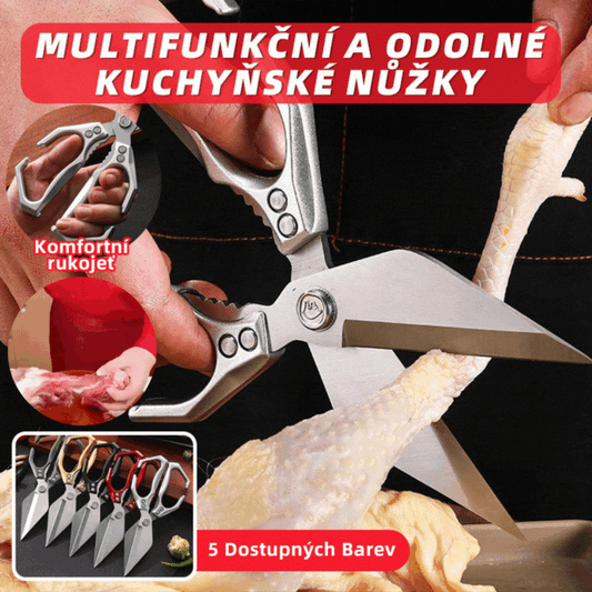 【Časově omezená akce】Multifunkční a odolné kuchyňské nůžky
