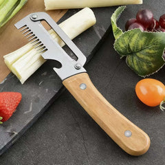 ✅【Kupte 1, dostanete 1 zdarma!】🧅🔪 Multifunkční kuchyňská škrabka 3 v 1: Loupá, krájí a otevírá víčka od lahví! 🔥