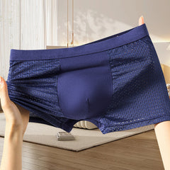 🔥【4 kusy v balení】【L-4XL】Pánské pohodlné prodyšné síťované boxerky