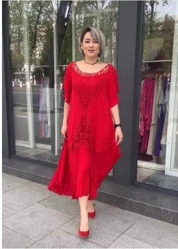 💖【S-5XL】nové šaty, plus size, pohodlné a volné Vynikající kvalita Perfektně padnou všem typům postav