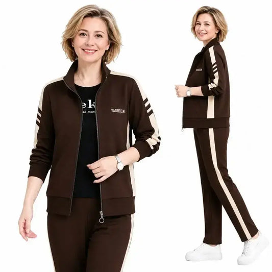 🔥Časově omezená speciální nabídka🔥【M-5XL】【Bunda + kalhoty】😍 Nový podzimní ležérní sportovní set, velká velikost