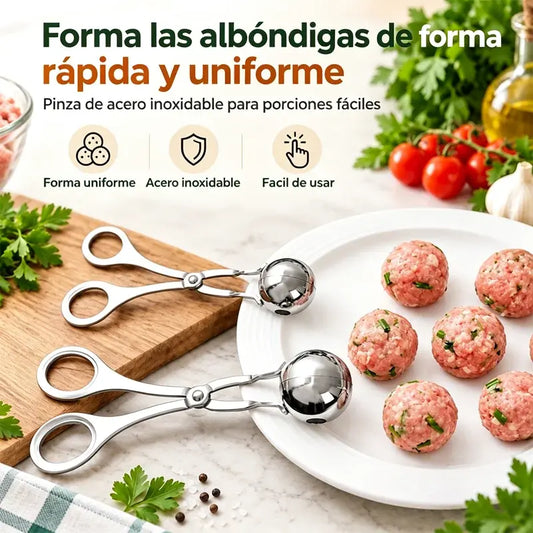 🍝 Klipy na masové kuličky z nerezové oceli | Nerezová ocel 304 potravinářské kvality, nepřilnavá